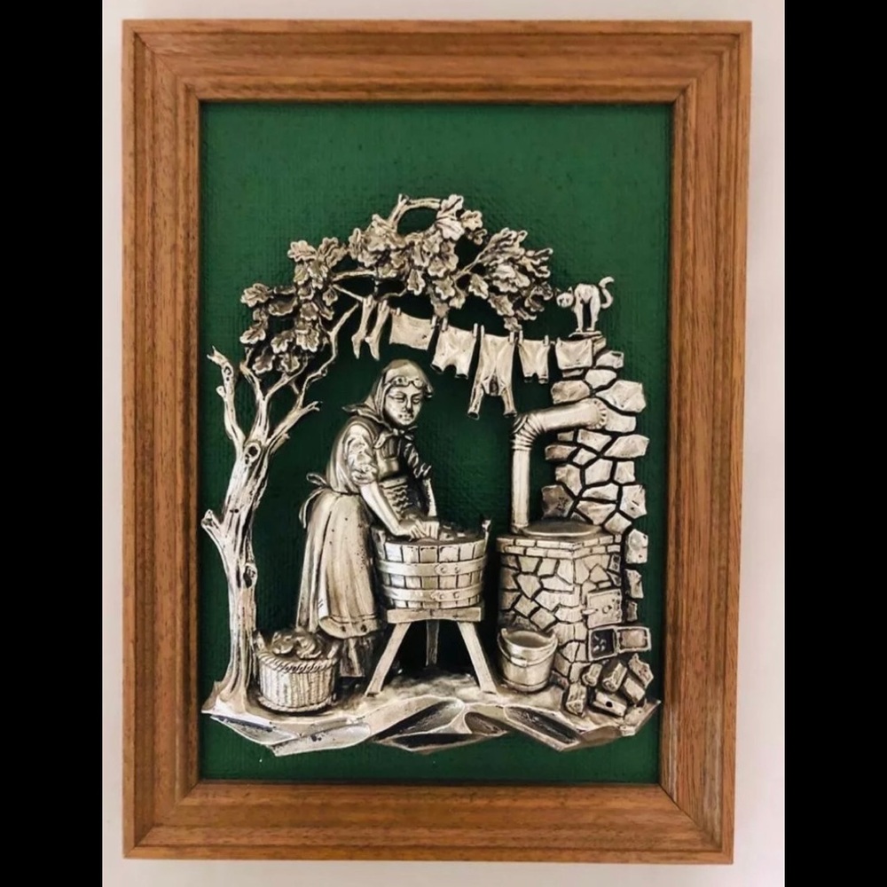 Vintage Antique Metal Art Hand Made Excellent Wall decor Fireplace England style